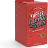 Adventskalender 2021 mit 24 kleinen Einzelfiltern (Coffeebags) in Geschenkbox zum Aufbrühen direkt in der Tasse - bestückt mit hochwertigem Filterkaffee